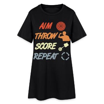 Motivation des fléchettes - Robe T-shirt Femme - noir - Devant