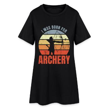 Je suis né pour le tir à l’arc - Robe T-shirt Femme - noir - Devant