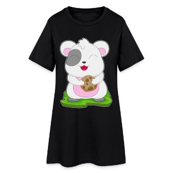 Hamster Cookie - Women’s T-Shirt Dress - black - Front