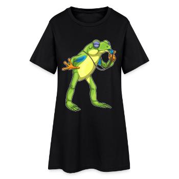Frog Referee Whistle - Women’s T-Shirt Dress - black - Front