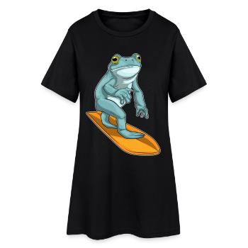 Surf Surf Surf Summer - Robe T-shirt Femme - noir - Devant