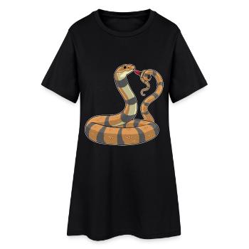 Snake Lipstick - Women’s T-Shirt Dress - black - Front