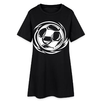Dessin de football - Robe T-shirt Femme - noir - Devant