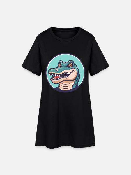 =ERSATZ($K$13702,"[x]",$D13702) - Frauen T-Shirt-Kleid - Schwarz