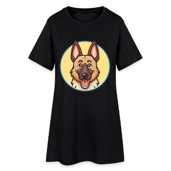 Belgian Shepherd Dog Breed Cartoon Kawaii Clipart - Women’s T-Shirt Dress - black - Front