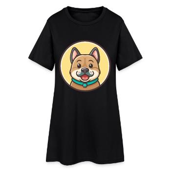 Ca De Bou Hunderasse Cartoon Kawaii Clipart Tier - Frauen T-Shirt-Kleid - Schwarz - Vorne