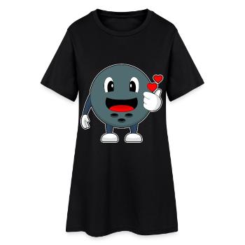 Bowling Boule de bowling - Robe T-shirt Femme - noir - Devant