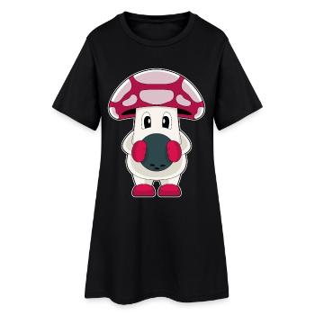 Pilz Bowling Bowlingkugel - Frauen T-Shirt-Kleid - Schwarz - Vorne