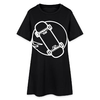 Skateboard Drawing - Women’s T-Shirt Dress - black - Front