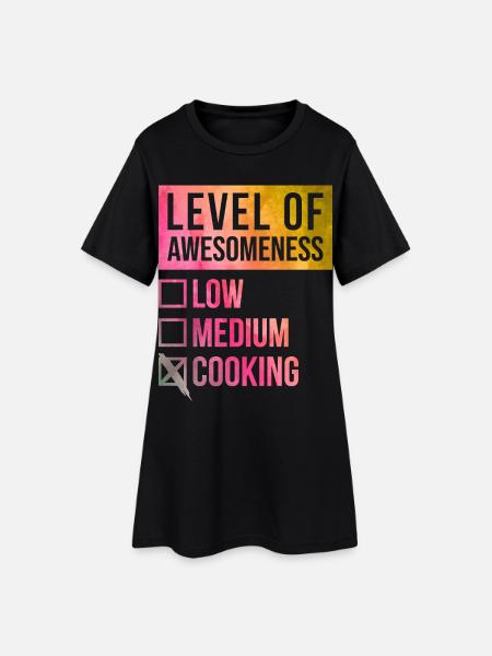 Chef Chef Chef - Frauen T-Shirt-Kleid - Schwarz