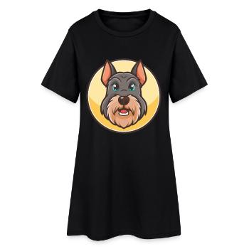 Schnauzer géant chien race dessin animé Kawaii Clipart - Robe T-shirt Femme - noir - Devant