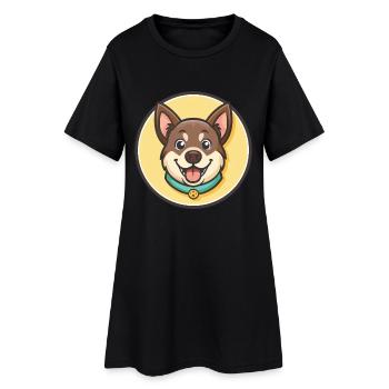 Limer Hund Rasse Cartoon Kawaii Clipart Tier Haustier - Frauen T-Shirt-Kleid - Schwarz - Vorne