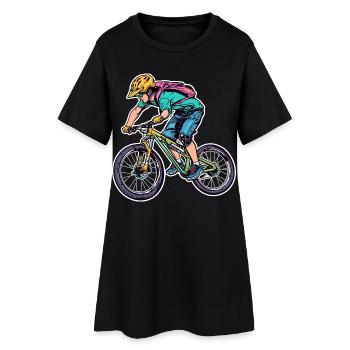 Funny mountain bike lover - Women’s T-Shirt Dress - black - Front