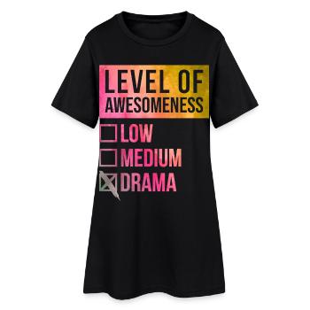 drame - Robe T-shirt Femme - noir - Devant