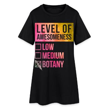 Botanik Botanik Botanik - Frauen T-Shirt-Kleid - Schwarz - Vorne