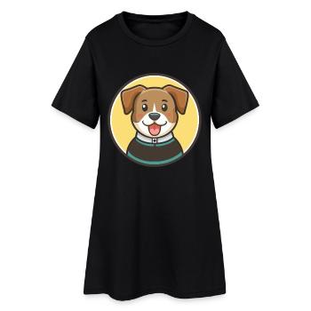 Pasteur Garafiano Race Chien Dessin animé Kawaii Clipart - Robe T-shirt Femme - noir - Devant