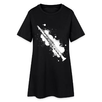 Graffiti de flûte - Robe T-shirt Femme - noir - Devant