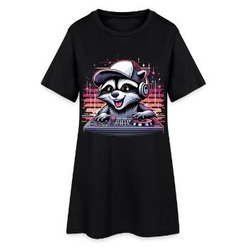 Wachbär DJane Music Play Cadeau - Robe T-shirt Femme - noir - Devant