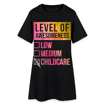 Garde d’enfants - Robe T-shirt Femme - noir - Devant