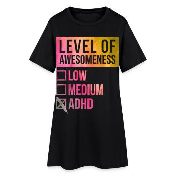 TDAH - Robe T-shirt Femme - noir - Devant