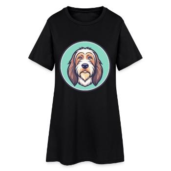 Basset Griffon Vendéen Chien Race Dessin Animé Kawaii - Robe T-shirt Femme - noir - Devant