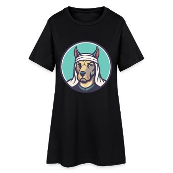 Bulle Arabischer Hund Rasse Karikatur Kawaii Clipart Tier - Frauen T-Shirt-Kleid - Schwarz - Vorne