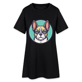 Ca De Bou Hunderasse Cartoon Kawaii Clipart Tier - Frauen T-Shirt-Kleid - Schwarz - Vorne