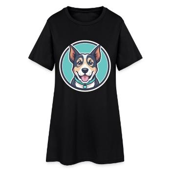 Can De Palleiro Dog Breed Cartoon Kawaii Clipart - Women’s T-Shirt Dress - black - Front
