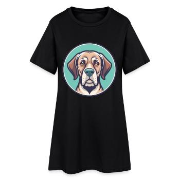 Danois Broholmer Chien Race Dessin animé Kawaii Clipart - Robe T-shirt Femme - noir - Devant