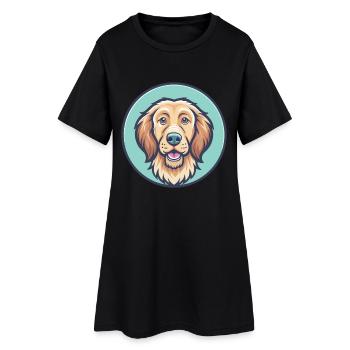 Fauve De Bretagne Dog Breed Cartoon Kawaii Clipart - Women’s T-Shirt Dress - black - Front