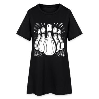 Bowling Graphics - Women’s T-Shirt Dress - black - Front