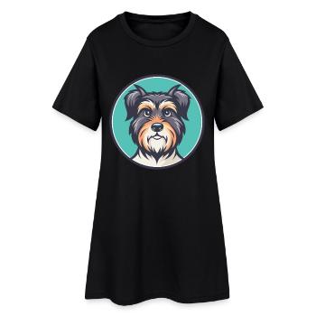 Grand Griffon Vendéen Chien Race Dessin Animé Kawaii Pet - Robe T-shirt Femme - noir - Devant