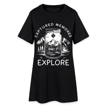 Souvenirs capturés - Nature, Montagne, Paysage dans un verre - Robe T-shirt Femme - noir - Devant