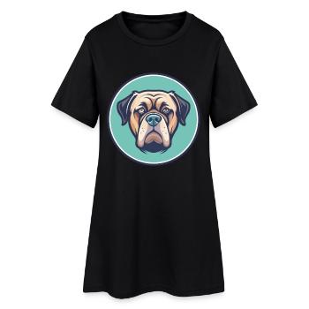 Majorque Mastiff Chien Race Dessin animé Kawaii Clipart - Robe T-shirt Femme - noir - Devant