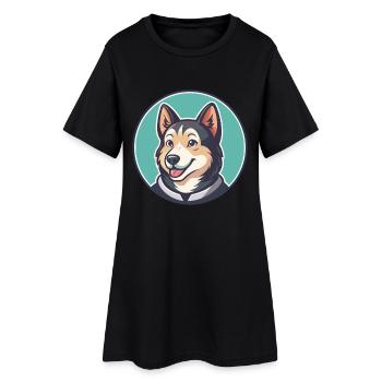 Limer Hund Rasse Cartoon Kawaii Clipart Tier Haustier - Frauen T-Shirt-Kleid - Schwarz - Vorne