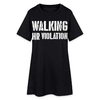 Walking HR Verstoß - Frauen T-Shirt-Kleid - Schwarz - Vorne