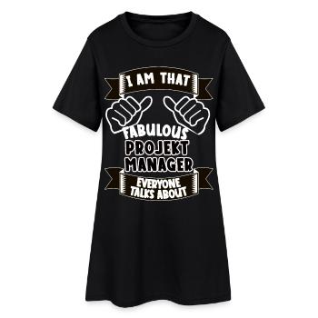 Chef de projet Drôle de dicton cadeau - Robe T-shirt Femme - noir - Devant