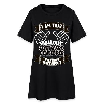 Software Developer Funny Saying Gift - Women’s T-Shirt Dress - black - Front