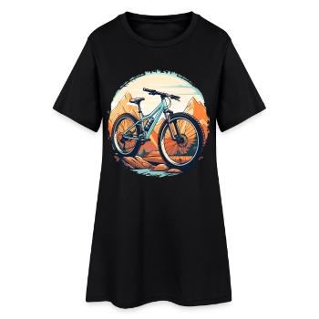 VTT Croquis Vintage - Robe T-shirt Femme - noir - Devant