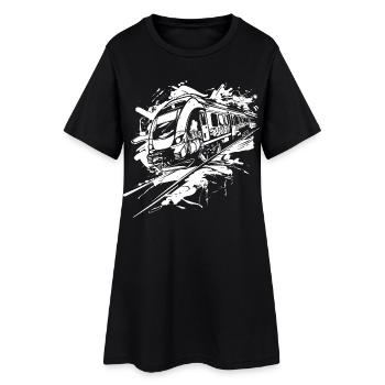 Train Graffiti - Robe T-shirt Femme - noir - Devant