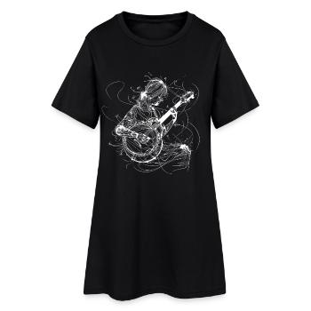 Joueur de banjo - Robe T-shirt Femme - noir - Devant