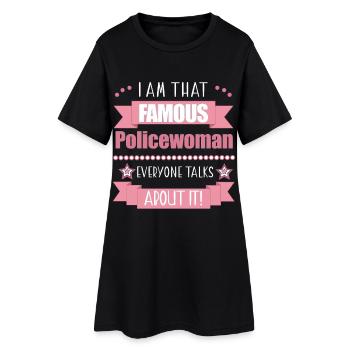 Policier Profession Dames Cadeau - Robe T-shirt Femme - noir - Devant