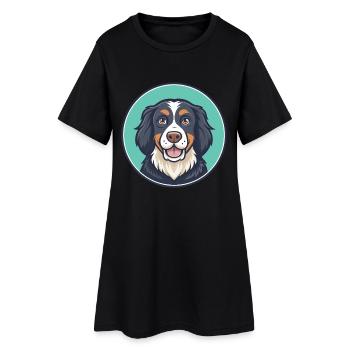 Moscou chien d’eau race dessin animé Kawaii Clipart animal de compagnie - Robe T-shirt Femme - noir - Devant