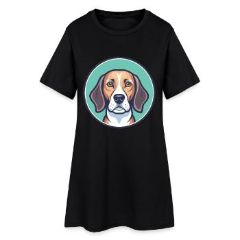 Chien de chasse norvégien race dessin animé Kawaii Clipart - Robe T-shirt Femme - noir - Devant