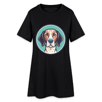 Vieux chien d’arrêt espagnol race drôle dessin animé Kawaii - Robe T-shirt Femme - noir - Devant