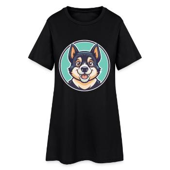 Perdiguero Navarro Race Chien Dessin Animé Kawaii - Robe T-shirt Femme - noir - Devant