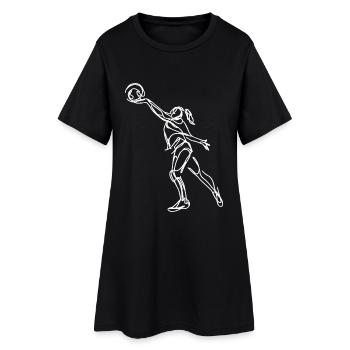 Croquis de joueuse de volley-ball - Robe T-shirt Femme - noir - Devant