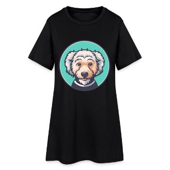 Pumi chien race dessin animé Kawaii Clipart Illustration - Robe T-shirt Femme - noir - Devant