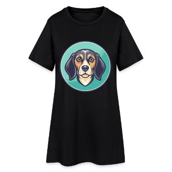 Cinghalais Chien Chien Race Dessin Animé Kawaii Clipart Animal de compagnie - Robe T-shirt Femme - noir - Devant