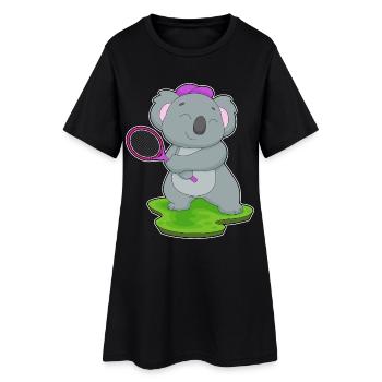 Koala Tennis Rackets - Women’s T-Shirt Dress - black - Front